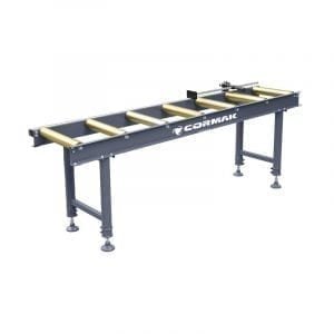 Servante rouleaux convoyeur d'entrée et de sortie 2M - 7 rouleaux avec une butée