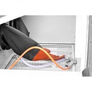 Cabine de sablage 220l ouverture latérale gants et pistolet