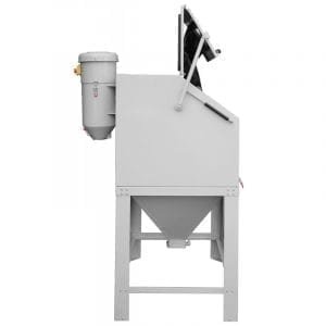 Cabine de sablage 350l ouverture supérieure aspiration