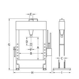 Presse hydraulique d'atelier manuelle Compac HP25 details