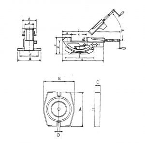 Étau de précision inclinable à 2 axes dimensions