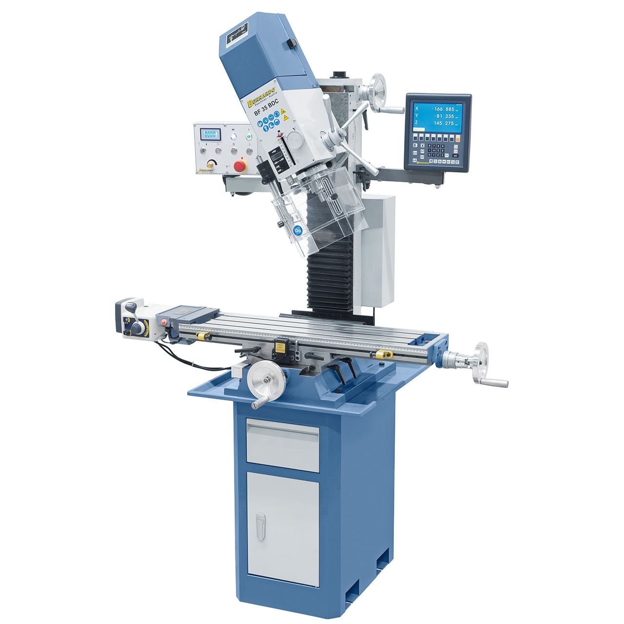 Perceuse fraiseuse taraudeuse Bernardo BF 35 BDC incl. avance et indicateur digital 3 Axes -