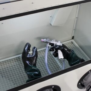 Cabine de sablage 220 Litres ouverture Superieure - Interieur