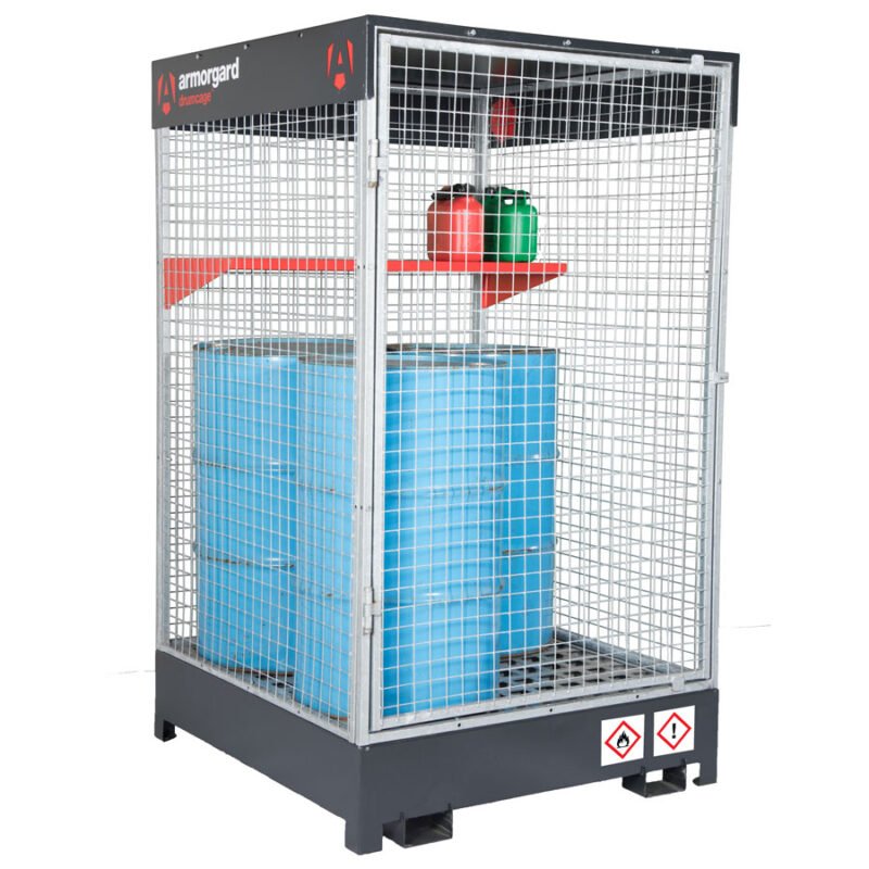 Cage-de-stockage-substances-dangereuses-Armorgard-Drumcage