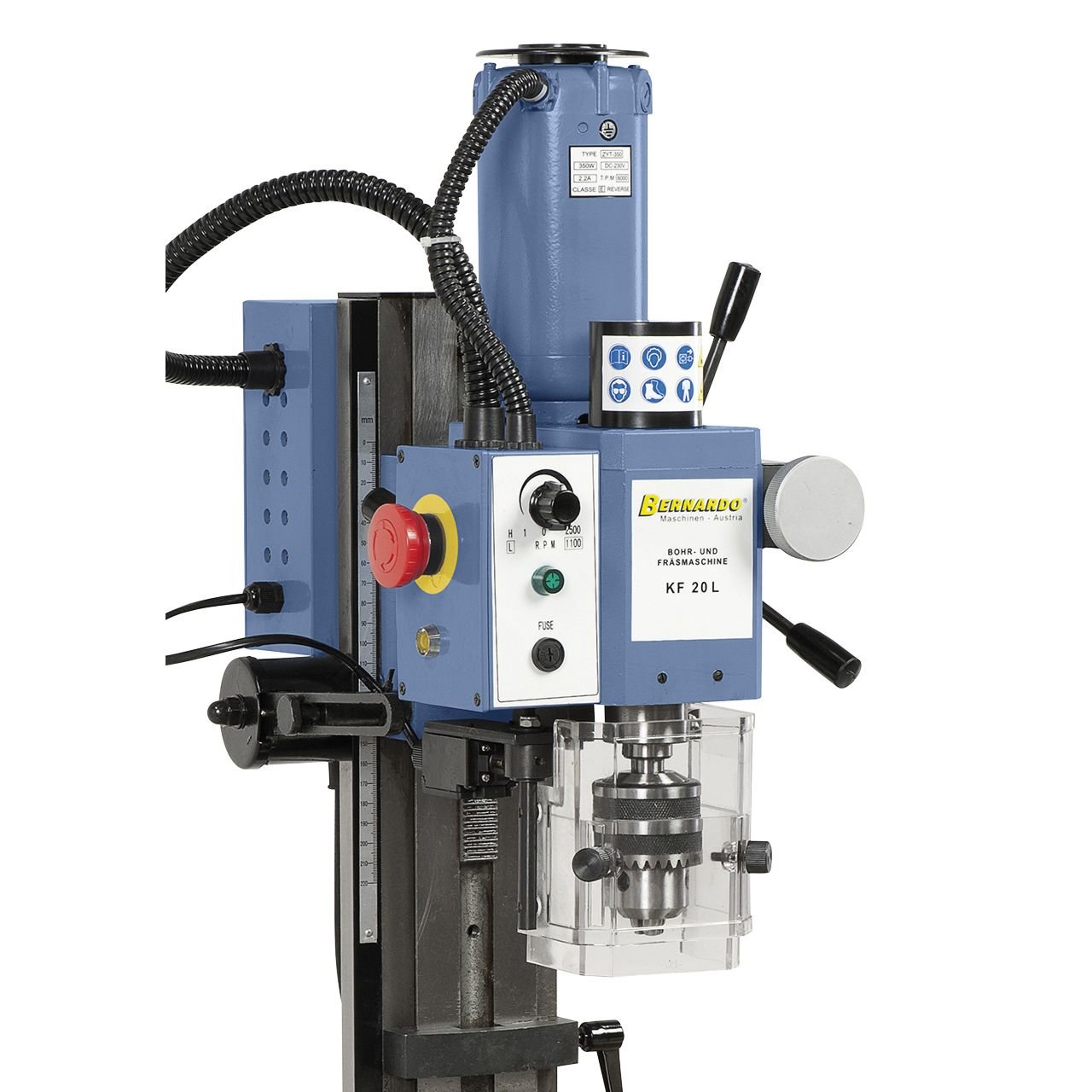 Perceuse fraiseuse Bernardo KF 20 L Regulation de vitesse