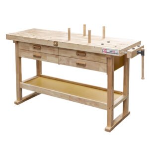 Établi bois massif 4 tiroirs de menuisier Holzmann WB162L