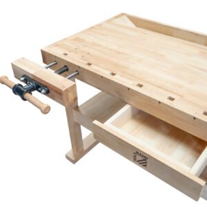 Établi bois massif Holzmann WB160L. Tiroir