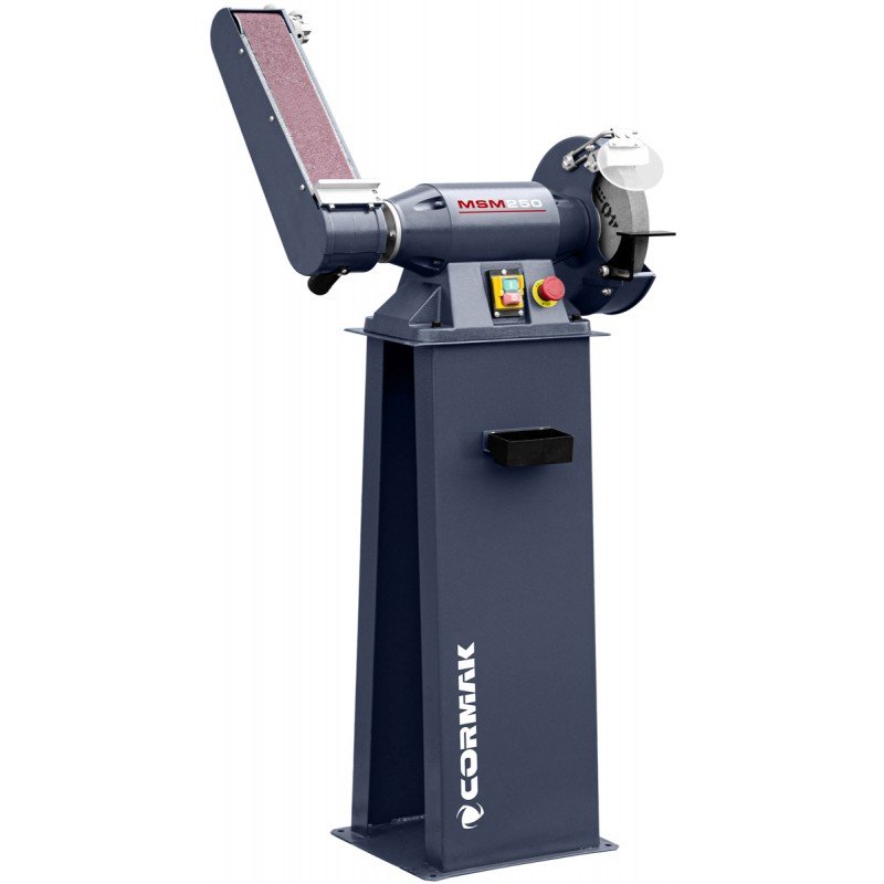 Touret a meuler bande et disque industriel Cormak MSM250 avec socle 02