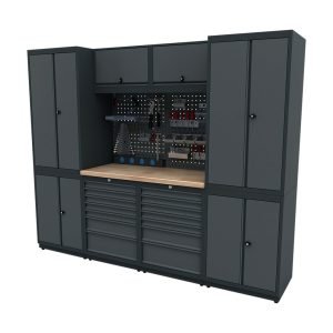 Établi atelier avec armoires BoxOutils Expert Module C