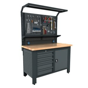 Etabli atelier métallique avec rangement VWBG01
