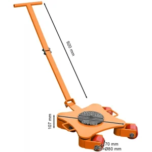 Patin rouleur fortes charges orientables 4 tonnes 4 roues Cormak