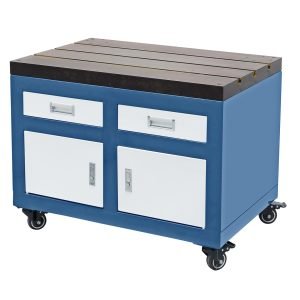Chassis socle pour taraudeuse 900x600mm Bernardo 2 portes 2 tiroirs