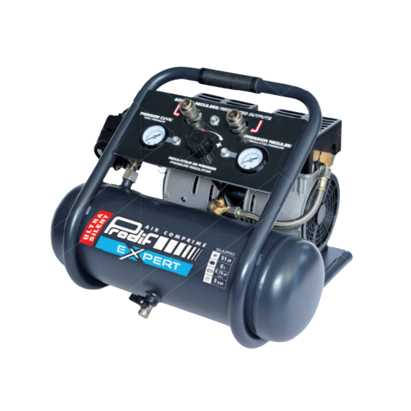 Compresseur silencieux 6 litres 0,75cv
