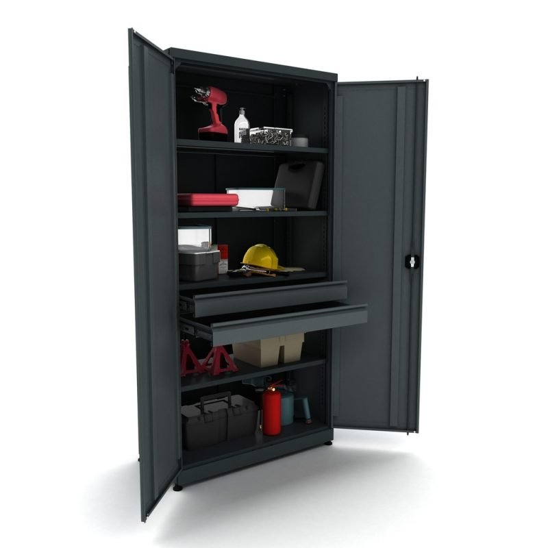 Armoire d'atelier 2 portes + 2 tiroirs VBG95D2L 01