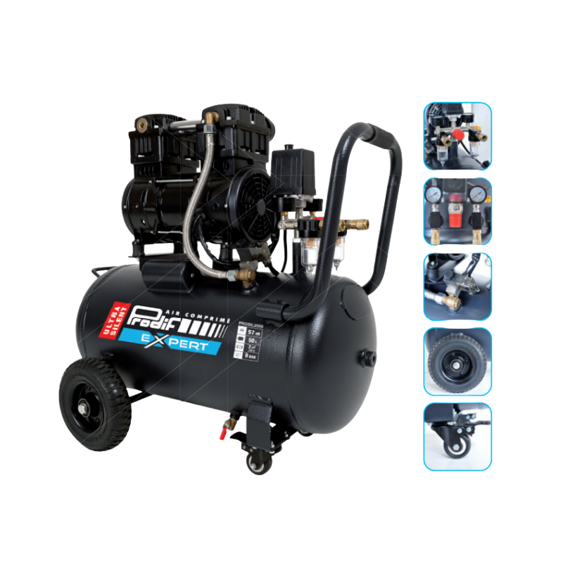Compresseur silencieux Prodif Expert 50 litres 2cv 230V
